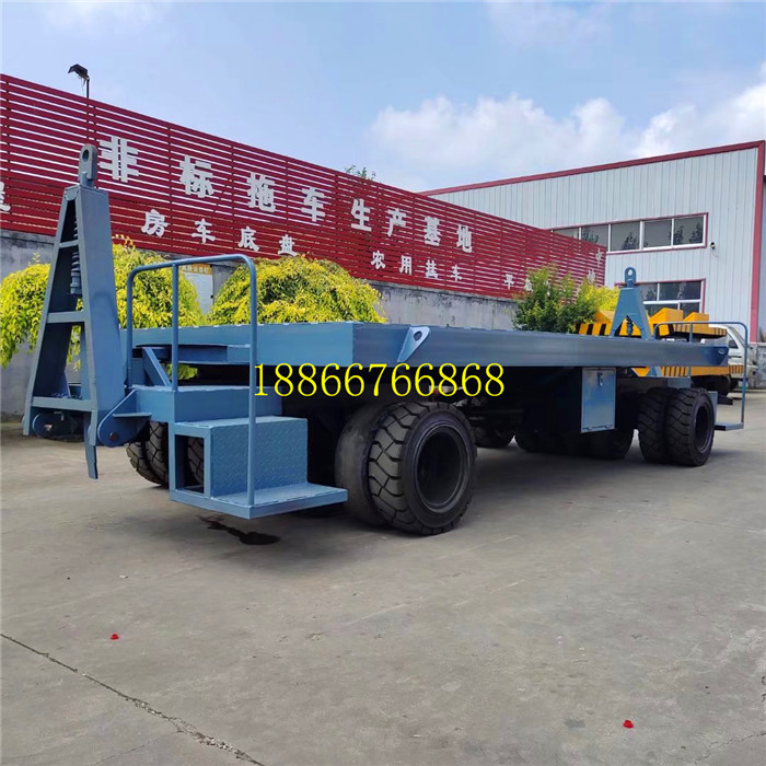 50噸雙向牽引聯(lián)動(dòng)轉(zhuǎn)向重型平板拖車(chē)